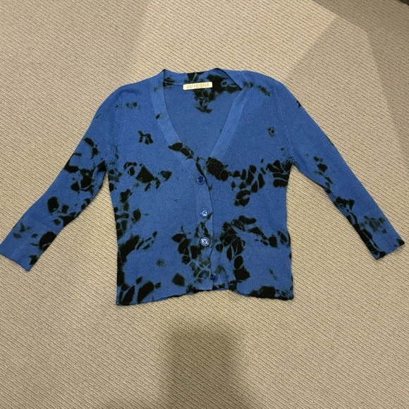 Parker Blue Cashmere Cardigan - Picture 3 of 6